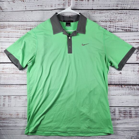 Nike Other - Nike Tiger Woods Dri-FIT UV Graphic Polo L Green 518107-331 Golf Shirt Rare